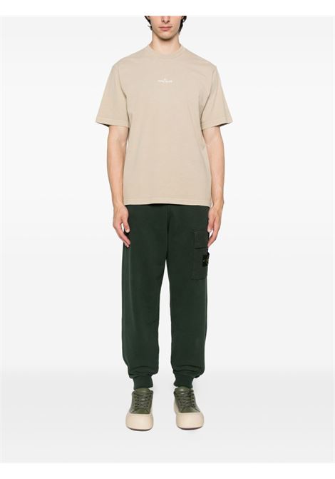 pantalone brushed organic cotton fleece uomo ginepro STONE ISLAND | K2S15 6200003 S0A20V005E